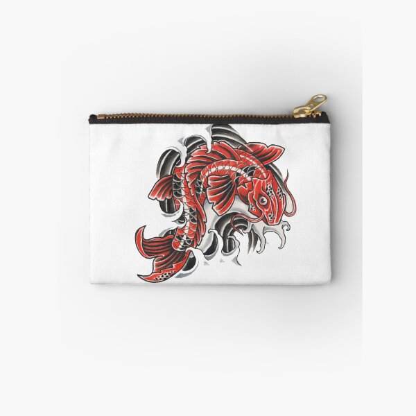 Item preview, Red koi fish on a grey wave designed and sold by MisoraA.
