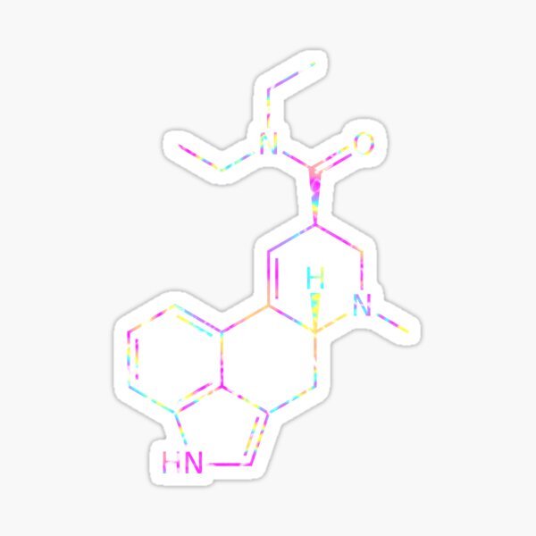 Molécula de LSD (Psicodélico) Pegatina