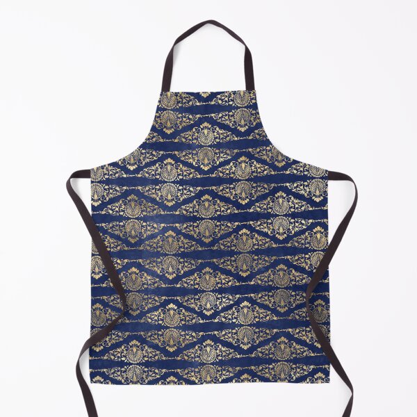 Item preview, An ornate gold damask on dark blue design designed and sold by AnnieHochmann.