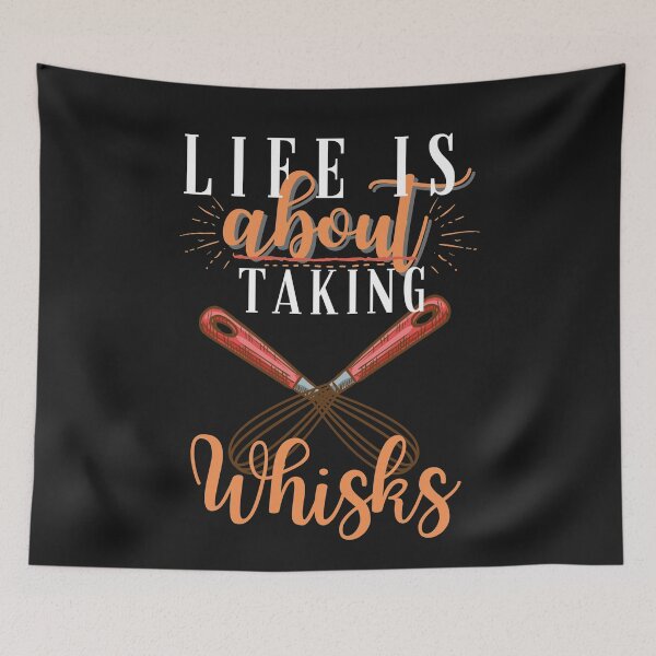 Item preview, Life is about Taking Whisks- Whisk Pun- Black T-shirt designed and sold by EvaWolf.