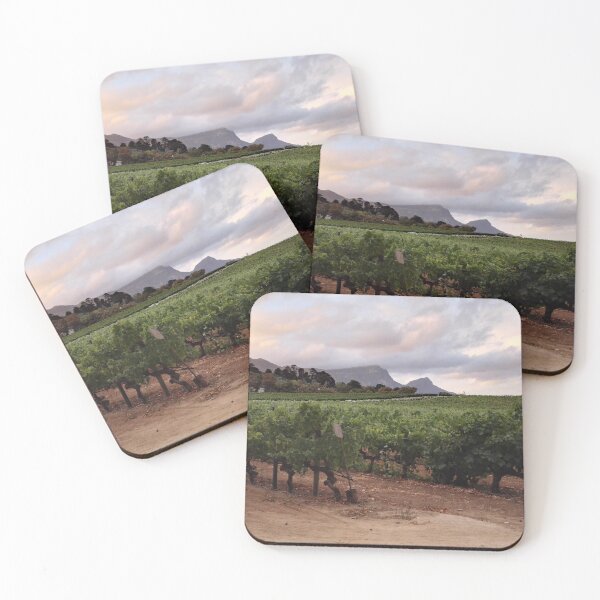 Item preview, Vineyard sunset in Western Cape South Africa designed and sold by wineandwords.