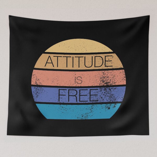 Item preview, Attitude is Free - Sunset Beach Colors - Distressed designed and sold by LookFrog.
