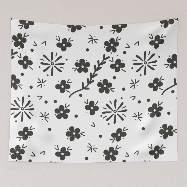 Item preview, Monochrome flowers designed and sold by Sandcastleill.