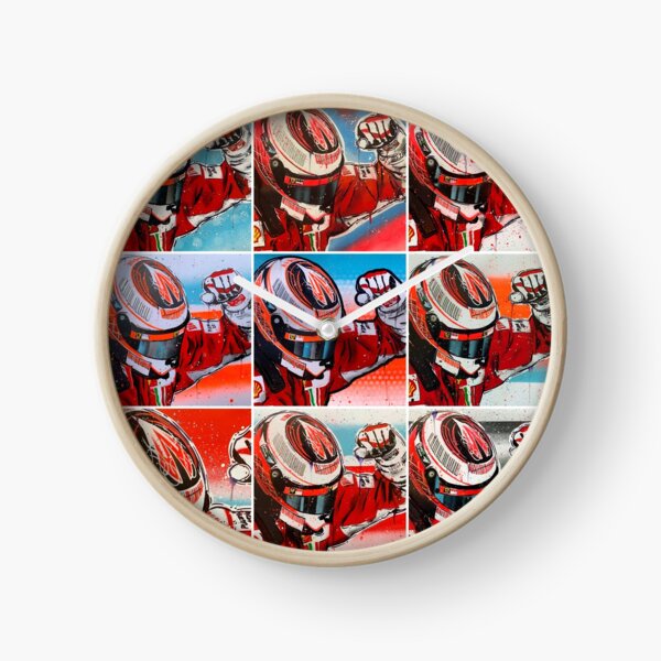 Kimi Raikkonen graffiti painting by DRAutoArt Clock