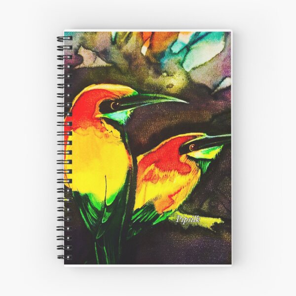 Item preview, golden kingfishers designed and sold by Pipsilk.