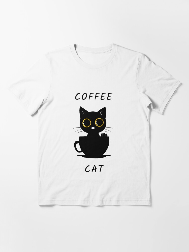 Thumbnail 3 of 7, Essential T-Shirt, Coffee Cat designed and sold by sketchypages.