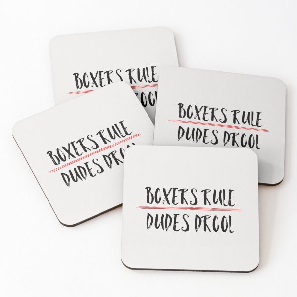Item preview, Boxers Rule Dudes Drool Funny Quote designed and sold by AMSonArt.
