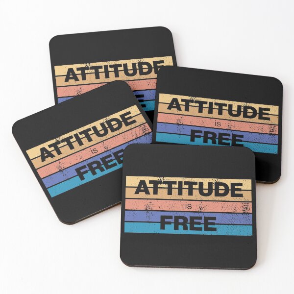 Item preview, Attitude is Free - Sunset Beach Colors Distressed designed and sold by LookFrog.
