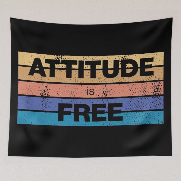 Item preview, Attitude is Free - Sunset Beach Colors Distressed designed and sold by LookFrog.