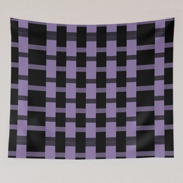 Item preview, Black and purple checked stripes designed and sold by Abbara.