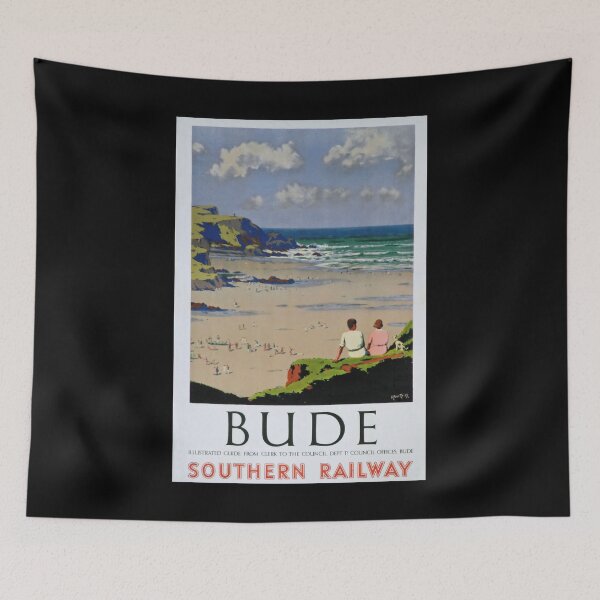 Item preview, retro classic Bude poster designed and sold by CorasPosters.