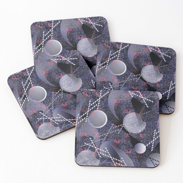 Item preview, Blue and red geometric abstraction. designed and sold by marinaklykva.