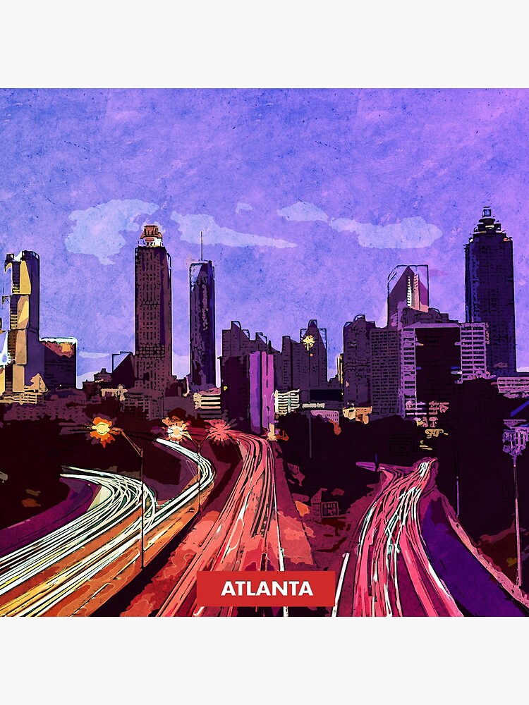 Atlanta Skyline Mini Tote Bag