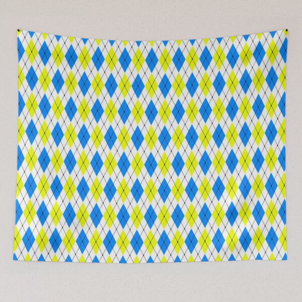 Item preview, argyle pattern - yellow and blue designed and sold by elizastreet.
