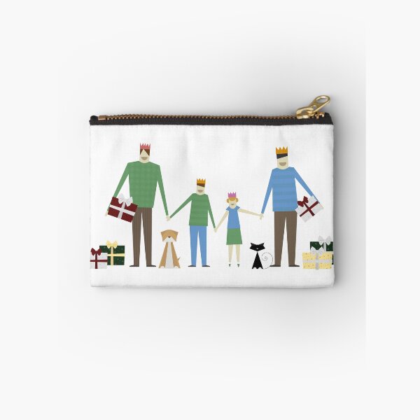 Item preview, Family with two dads holding presents designed and sold by chattleyworks.