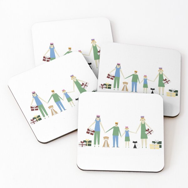Item preview, Family with two mums holding presents designed and sold by chattleyworks.