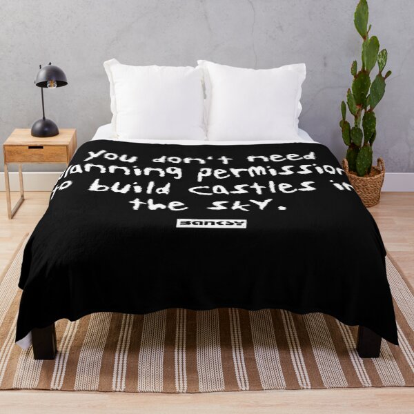Item preview, You don't need planning permission to build castles in the sky. - Banksy Quote designed and sold by WE-ARE-BANKSY.