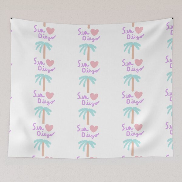 Item preview, San Diego with palm trees  designed and sold by Kate15080.