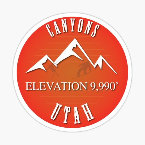 Artikel-Vorschau von Die Canyons Ski Resort Park Stadt Berg Utah Aufkleber Aufkleber Park Moab Skigebiet Snowboard, designt und verkauft von letourneau41.