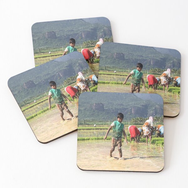Item preview, Kid playing during paddy farming designed and sold by KeralaMan.