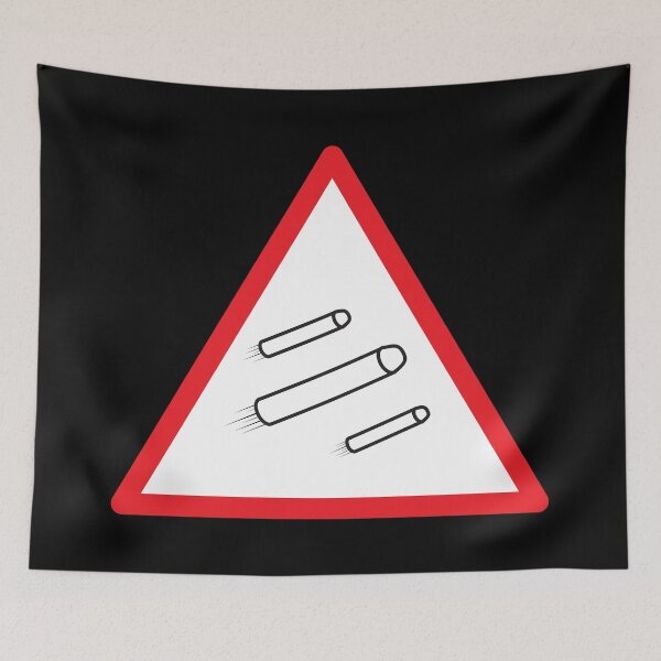 Item preview, Warning Sign Nerf Bullets Flying - Caution Nerf war - Black and white Nerf Battle Gun designed and sold by LookFrog.