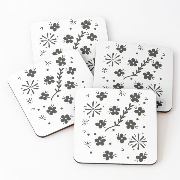 Item preview, Monochrome flowers designed and sold by Sandcastleill.