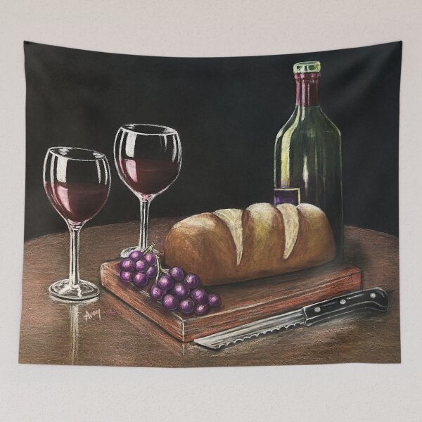 Item preview, Bread & Wine designed and sold by GardenPartyArt.
