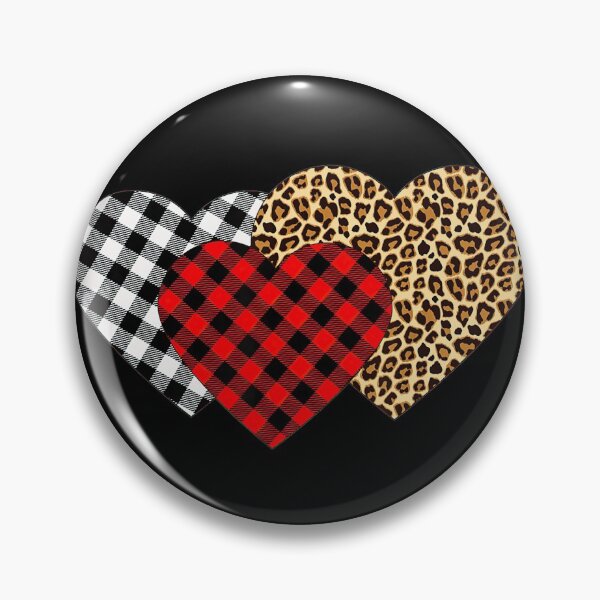 Item preview, Buffalo Red Black Plaid And Leopard Hearts Valentine Day designed and sold by robtkatch86.