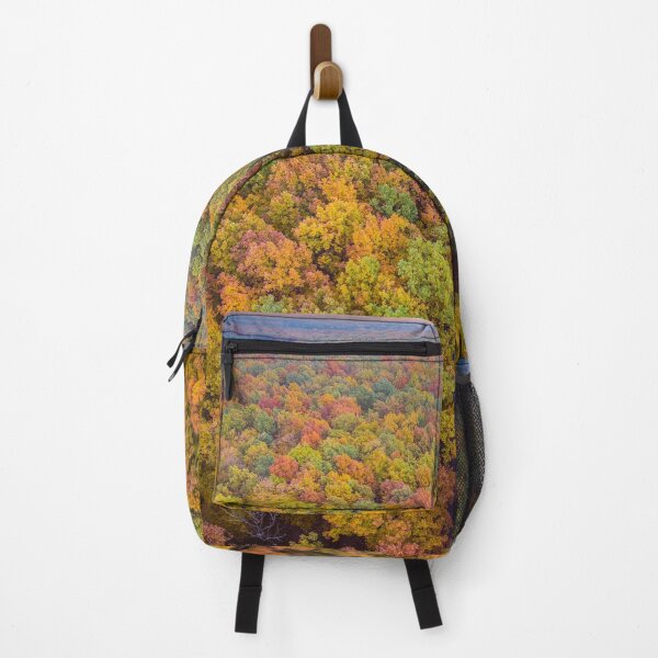 Item preview, Aerial top down vertical panorama of road through the autumn forest designed and sold by Lukasz Szczepanski.