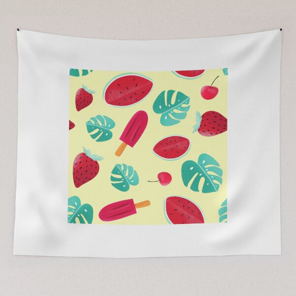 Item preview, watermelon strawberry cherry ice cream pattern designed and sold by Raeolus.