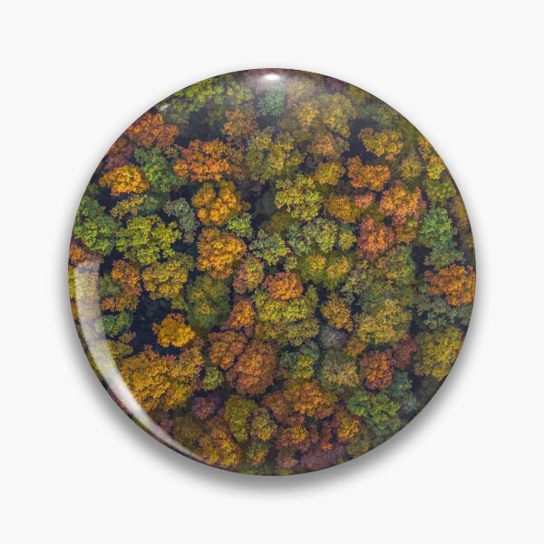 Item preview, Aerial top down view of vibrant colorful autumn forest designed and sold by Lukasz Szczepanski.
