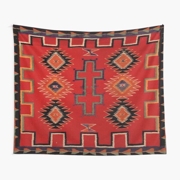 1890 NAVAJO SADDLE BLANKET - SCAN OF ORIGINAL WORTH $38,000 Tapestry
