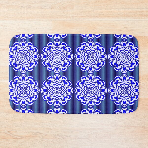 Item preview, abstract decorative design on blue background designed and sold by ErhanArt.