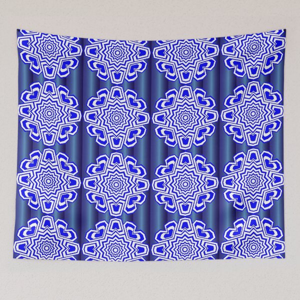 Item preview, abstract decorative design on blue background designed and sold by ErhanArt.