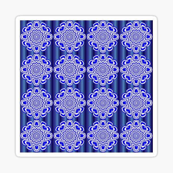 Item preview, abstract decorative design on blue background designed and sold by ErhanArt.
