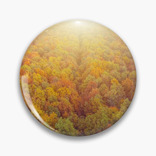 Item preview, Aerial view of road through colorful autumn forest and beautiful sunset designed and sold by Lukasz Szczepanski.