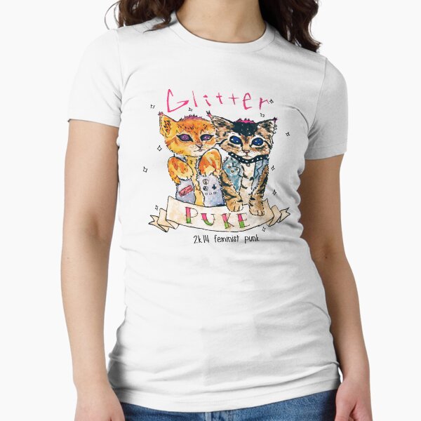 Glitter puke Fitted T-Shirt