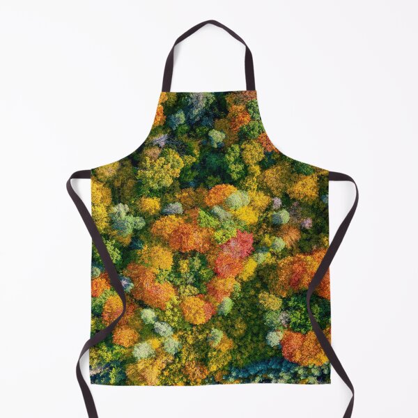 Item preview, Aerial top down view of vibrant colorful autumn forest designed and sold by Lukasz Szczepanski.