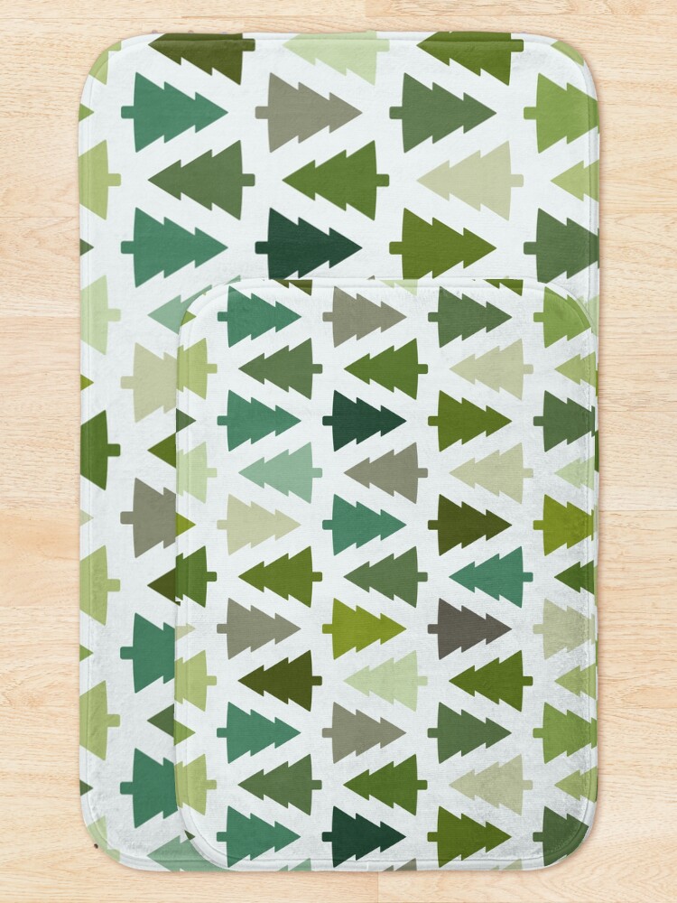 Thumbnail 5 of 6, Bath Mat, Christmas Tree Pattern designed and sold by PaulSDesign.