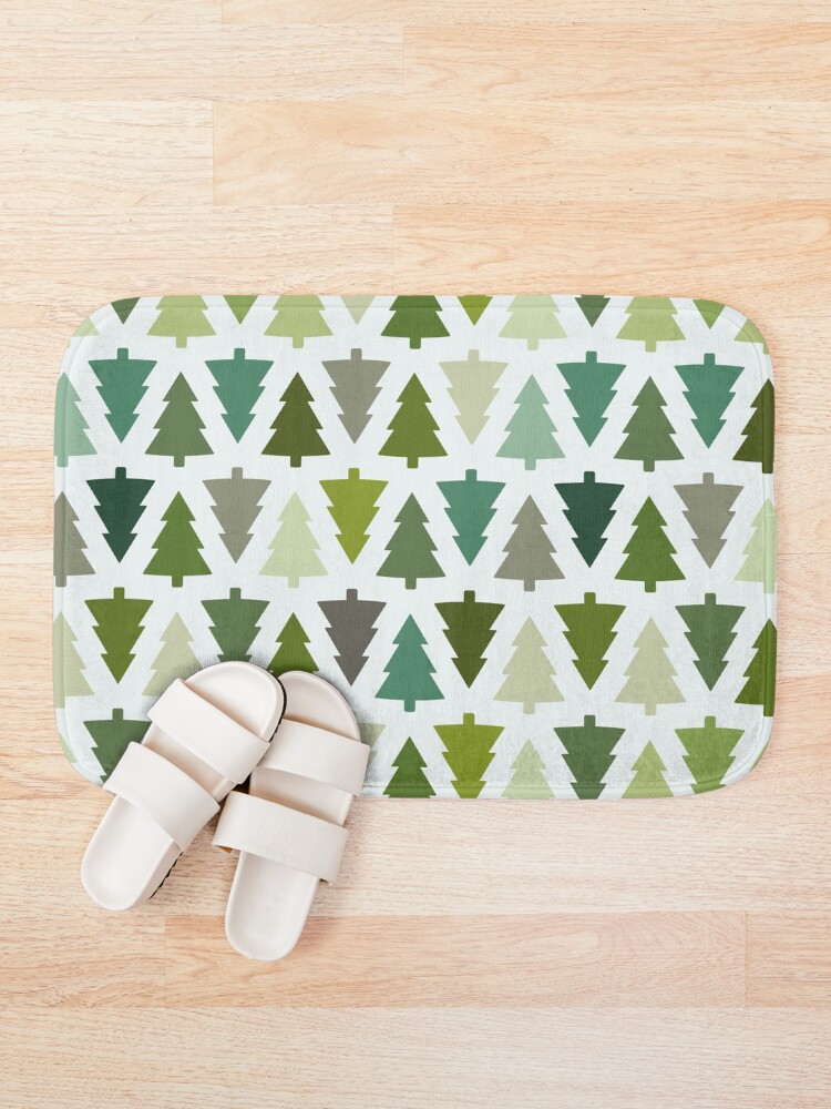 Thumbnail 1 of 6, Bath Mat, Christmas Tree Pattern designed and sold by PaulSDesign.