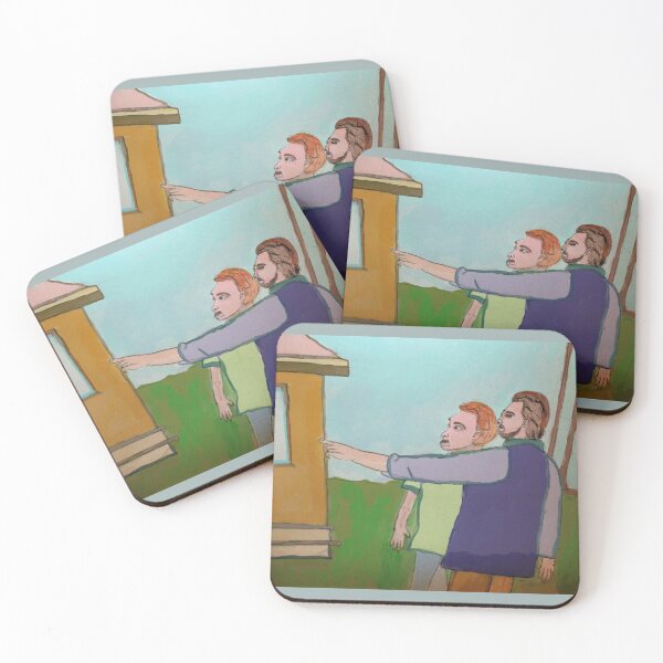 Item preview, Two curious men designed and sold by MartaTerkiewicz.