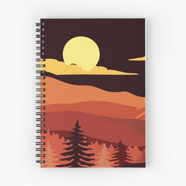 Item preview, Fascinating mountain landscape, misty forest, flat design, yellow, red watercolor design. Iphone or Samsung phone Case & Cover designed and sold by RoManSmArt.