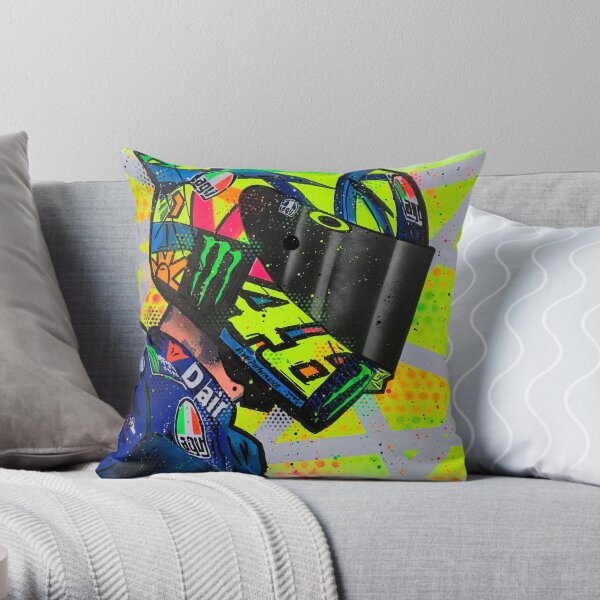 Yellow GOAT graffiti painting by DRAutoArt Throw Pillow