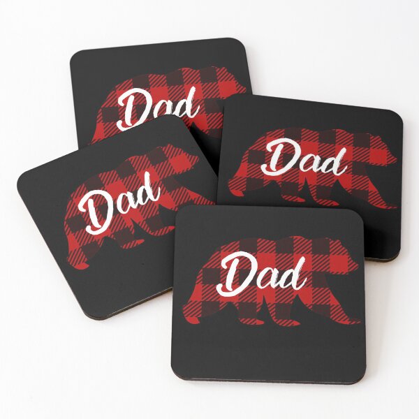 Item preview, Dad Red and Black Plaid Bear designed and sold by RedeemedDesigns.