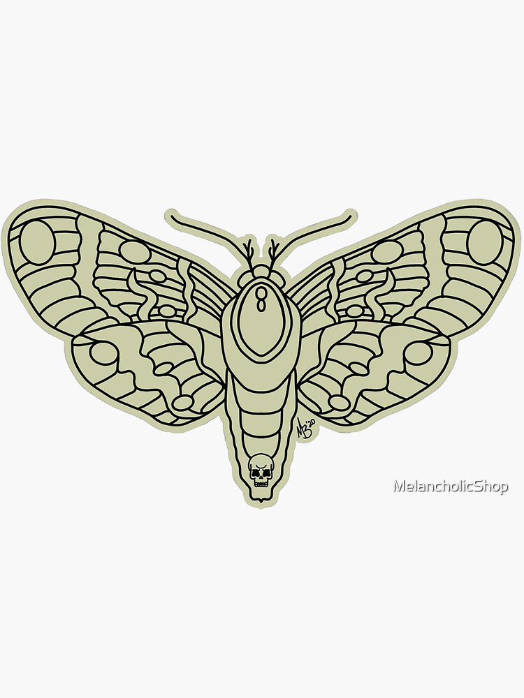 Melancholy Moth Sticker