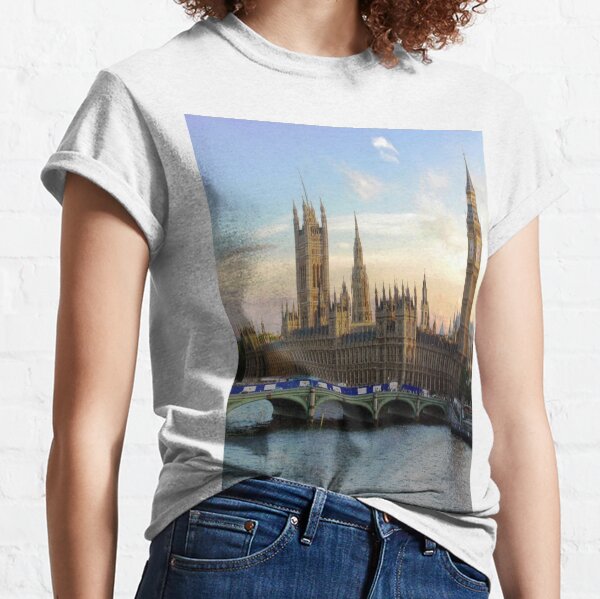 Houses of Parliament Westminster Whitehall Londond England Classic T-Shirt