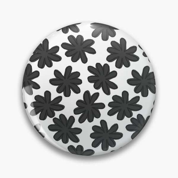 Item preview, black grey and white flower pattern designed and sold by emily  gaskin.