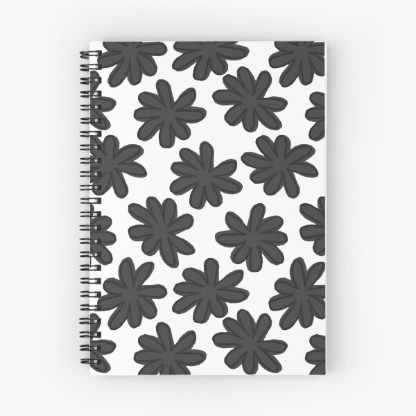 Item preview, black grey and white flower pattern designed and sold by emily gaskin.