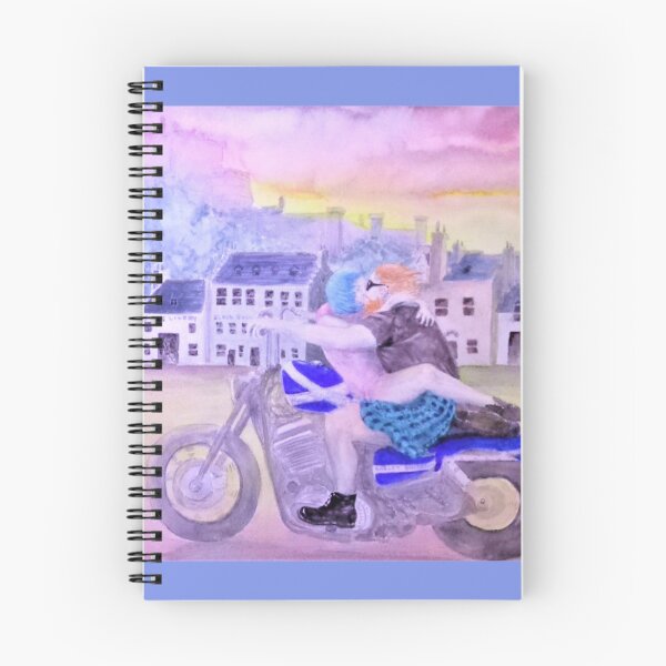 Item preview,  Biker couple under Edinburgh Castle designed and sold by Malc Sutherland.