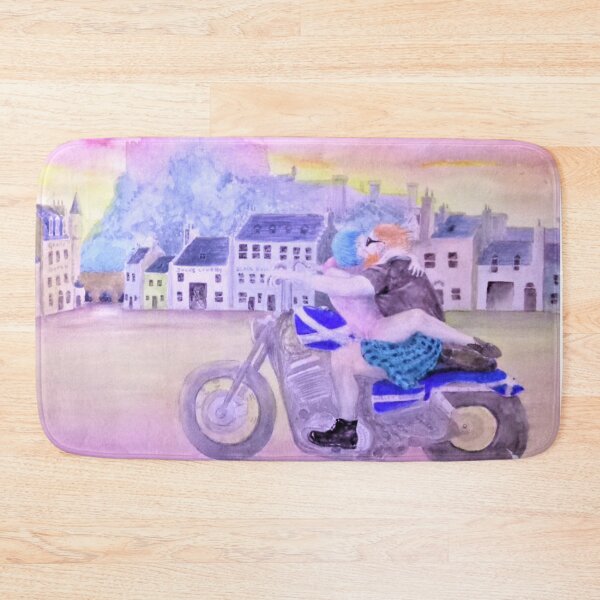 Item preview,  Biker couple under Edinburgh Castle designed and sold by Malc Sutherland.